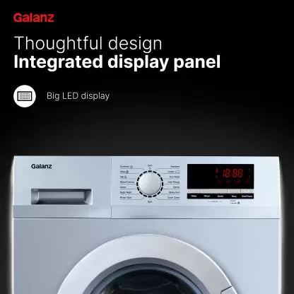 Galanz 7 kg Quick Wash Fully Automatic Front Load Washing Machine with In-built Heater Silver  (XQG70-F712DE)(OPEN BOX) Galanz 7 kg Quick Wash Fully Automatic Front Load Washing Machine with In-built Heater Silver  (XQG70-F712DE)(OPEN BOX)